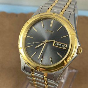 Vintage Seiko Two Tone Gold Stainless Steel Watch